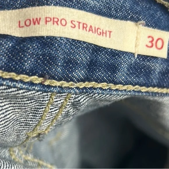 Levi’s Low Pro Straight Distressed Jeans Size 30 - Picture 5 of 10